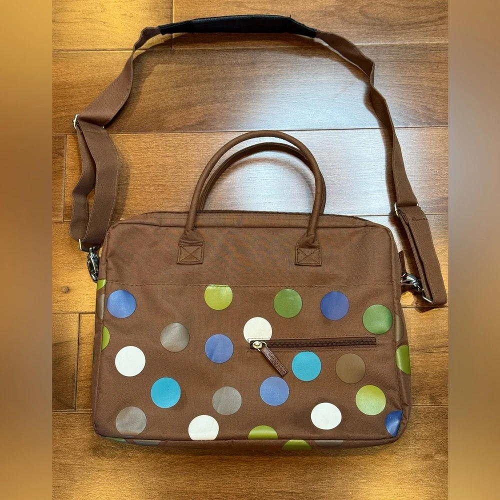 JACK!E Vintage Brown Polka Dot Women's Laptop Bag